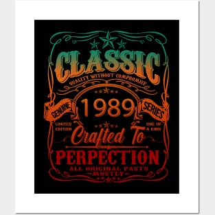 Vintage 1989 Limited Edition 35 Year old 35th Birthday Posters and Art